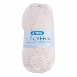 Promo ✨ Patons Cream 100% Cotton DK Yarn 100g 🧨