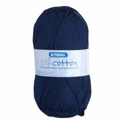 Cheapest ✔️ Patons Navy 100% Cotton DK Yarn 100g 🛒