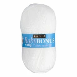 Deals 👍 Hayfield White Baby Bonus DK Yarn 100g (856) 💯