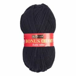 Wholesale 🛒 Hayfield Black Bonus Chunky Yarn 100g (965) ✨