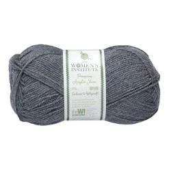 Promo 🌟 The WI 👩 Women's Institute Grey Premium Acrylic Yarn 100g 😀