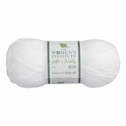 Brand new 🧨 The WI 👩 Women's Institute White Soft And Cuddly DK Yarn 50g 🎉
