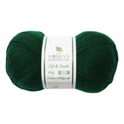 Brand new 👏 The WI 👩 Women's Institute Dark Green Soft And Smooth Aran Yarn 400g ✔️