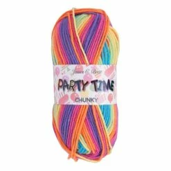 Top 10 😀 James C Brett PT1 Party Time Chunky Yarn 100g ⭐