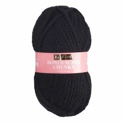 Budget 🧨 Hayfield Black Bonus Super Chunky Yarn 100g (965) ⭐