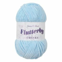 Promo 🧨 James C Brett Baby Blue Flutterby Chunky Yarn 100 G ⌛