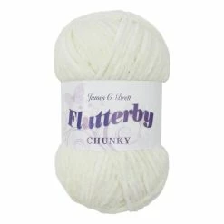 Best Pirce 💯 James C Brett Cream Flutterby Chunky Yarn 100 G 🔔