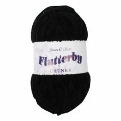 Budget 🎉 James C Brett Black Flutterby Chunky Yarn 100g 🤩