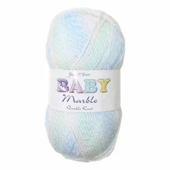Promo 🧨 James C Brett Mint Blue White Baby Marble DK Yarn 100g 👍