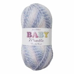 Best Pirce 🔔 James C Brett Blue Pink Mix Baby Marble DK Yarn 100g 🛒