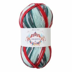 Promo 🎁 James C Brett Aqua Red Fairground DK Yarn 100g 🔥