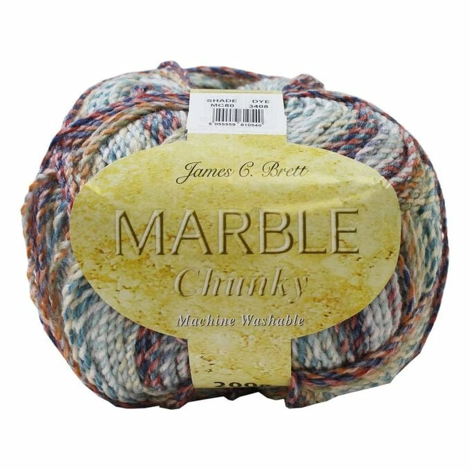 Discount π― James C Brett Blue Rust Green Marble Chunky Yarn 200g π₯