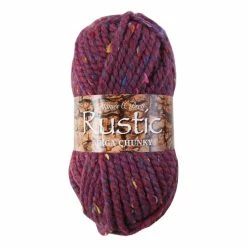 Budget ⭐ James C Brett Raspberry Mix Rustic Mega Chunky Yarn 100g 🛒