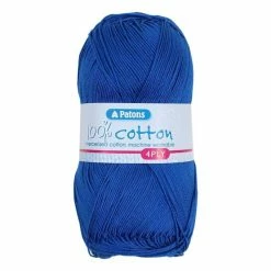 Cheap ✔️ Patons Royal Blue 100% Cotton 4 Ply 100g 💯