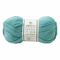 New 😉 The WI 👩 Women's Institute Teal Soft And Smooth Aran Yarn 400g 🛒