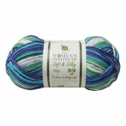 Promo 🥰 The WI 👩 Women's Institute Purple Blue Mix Soft And Silky 4 Ply Yarn 100g ⌛