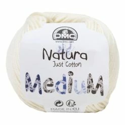 New ❤️ DMC 03 Natural Natura Medium Crochet Yarn 50g 👍