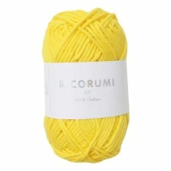 New ⭐ Rico Design Rico Yellow Ricorumi DK Yarn 25g 👍
