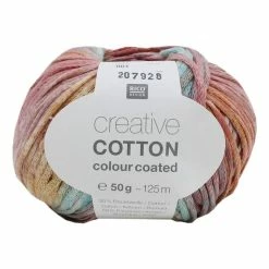 Buy ✨ Rico Design Rico Pink Blue Creative Cotton Colour 🧥 Coated Yarn 50g 🧨