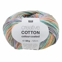 Discount 🎁 Rico Design Rico Pastel Mix Creative Cotton Colour 🧥 Coated Yarn 50g 👏
