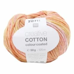 Buy 👍 Rico Design Rico Orange Mix Creative Cotton Colour 🧥 Coated Yarn 50g 🔔