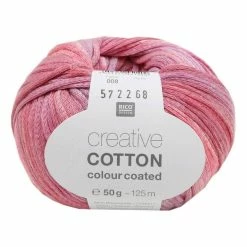 Best deal 🌟 Rico Design Rico Berry Mix Creative Cotton Colour 🧥 Coated Yarn 50g 🎁