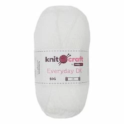 Deals 😍 Knitcraft White Everyday DK Yarn 50g 👍