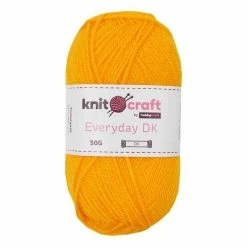 Best Sale 🧨 Knitcraft Golden Yellow Everyday DK Yarn 50g 🥰
