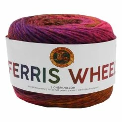 Best Pirce ✔️ Lion Brand Pink Marmalade Ferris Wheel Yarn 85g 🎉