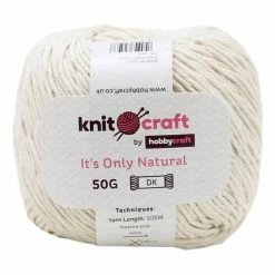 Buy 💯 Knitcraft Cream It's Only Natural Light DK Yarn 50g 👏