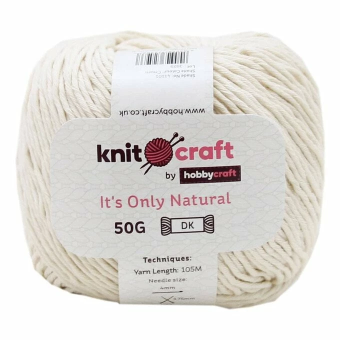 Buy đŻ Knitcraft Cream It's Only Natural Light DK Yarn 50g đ