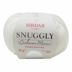 Flash Sale 👏 Sirdar White Snuggly Cashmere Merino DK Yarn 50g 😉