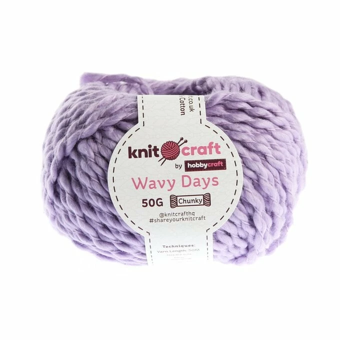 New π Knitcraft Lilac Wavy Days Yarn 50g βοΈ