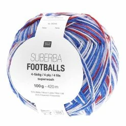 Top 10 ✨ Rico Design Rico Blue-Red Superba Footballs 4 Ply Yarn 100g 🧨