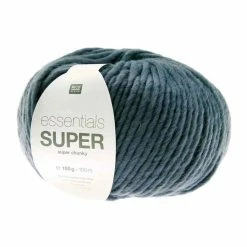 Brand new 🤩 Rico Design Rico Essentials Smokey Blue Super Super Chunky 100g 🛒