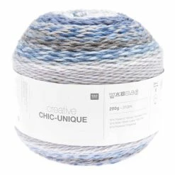 Outlet 🛒 Rico Design Rico Creative Blue Chic-Unique Yarn 200g 💯